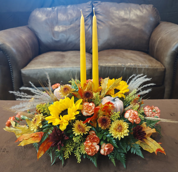 Traditional Two Candle Centerpiece (P270)