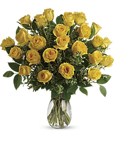 24 Long Stem Yellow Roses