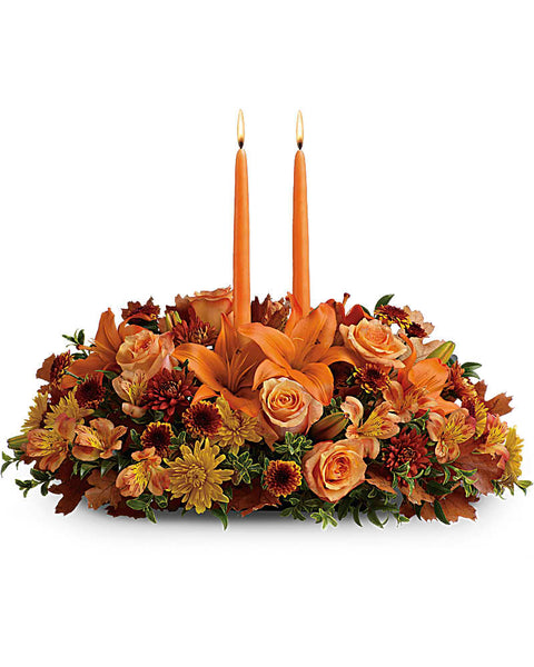 Two candle Thanksgiving Centerpiece (P2203)